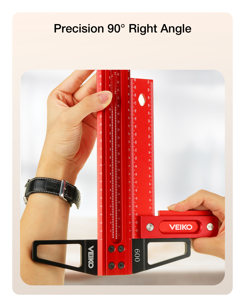 VEIKO-TS-Precision-Woodworking-Line-Scriber-Marking-T-Ruler-with-Pen-Aluminum-Alloy-Hole-Positioning-1879415-6