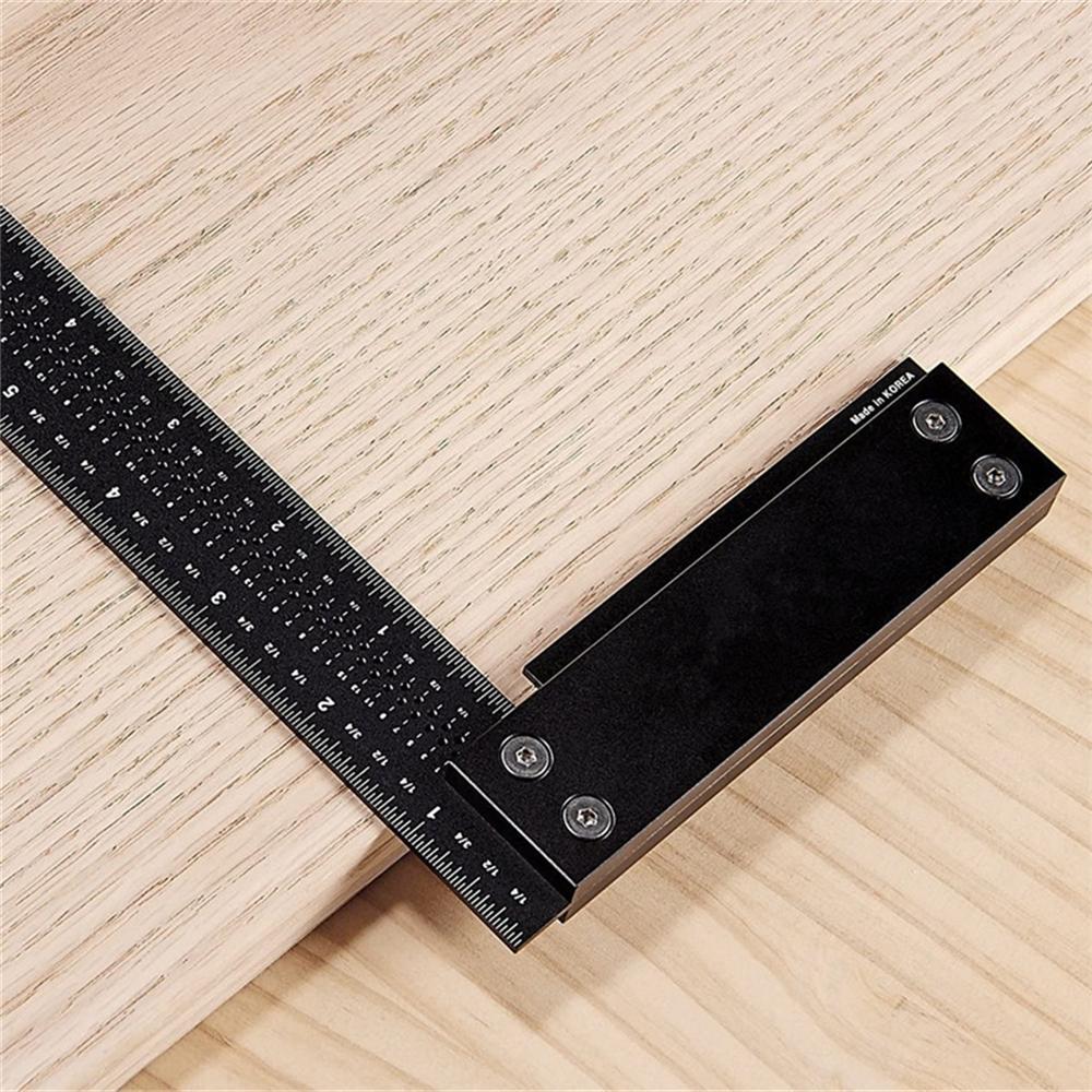 Woodworking-0-200mm-Metric-Aluminum-Alloy-L-shape-Ruler-Multifunction-Square-Ruler-Hole-Ruler-Measur-1913563-3