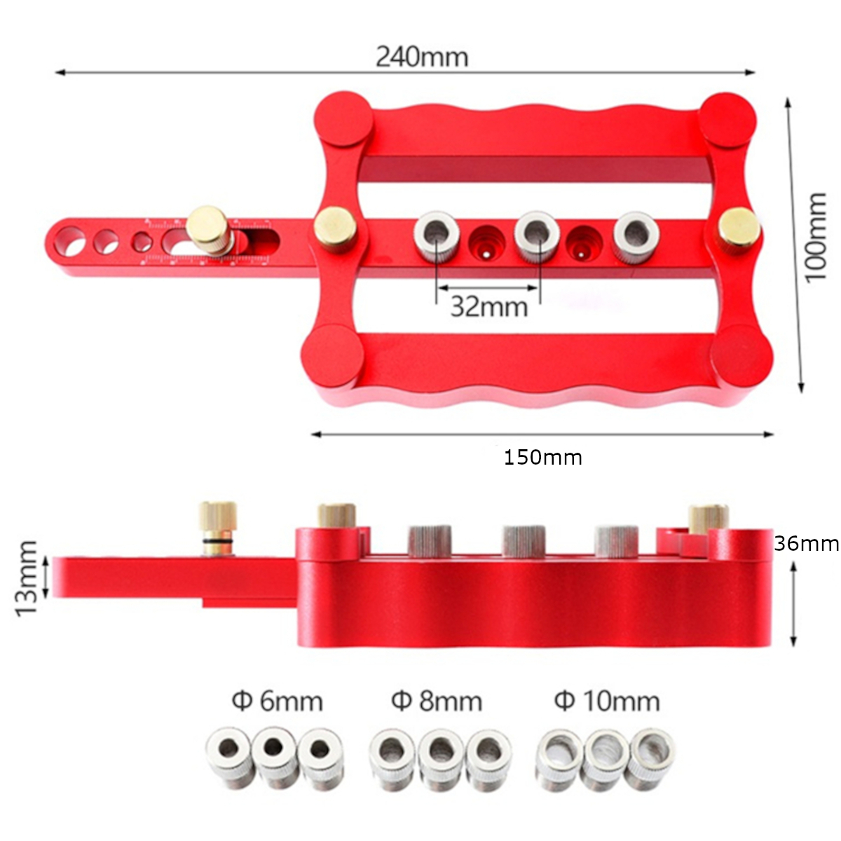 Woodworking-Hole-Locator-Kit-Aluminium-Alloy-Dowelling-Jig-Locator--Pocket-Hole-Jig-with-Storage-Box-1766281-10