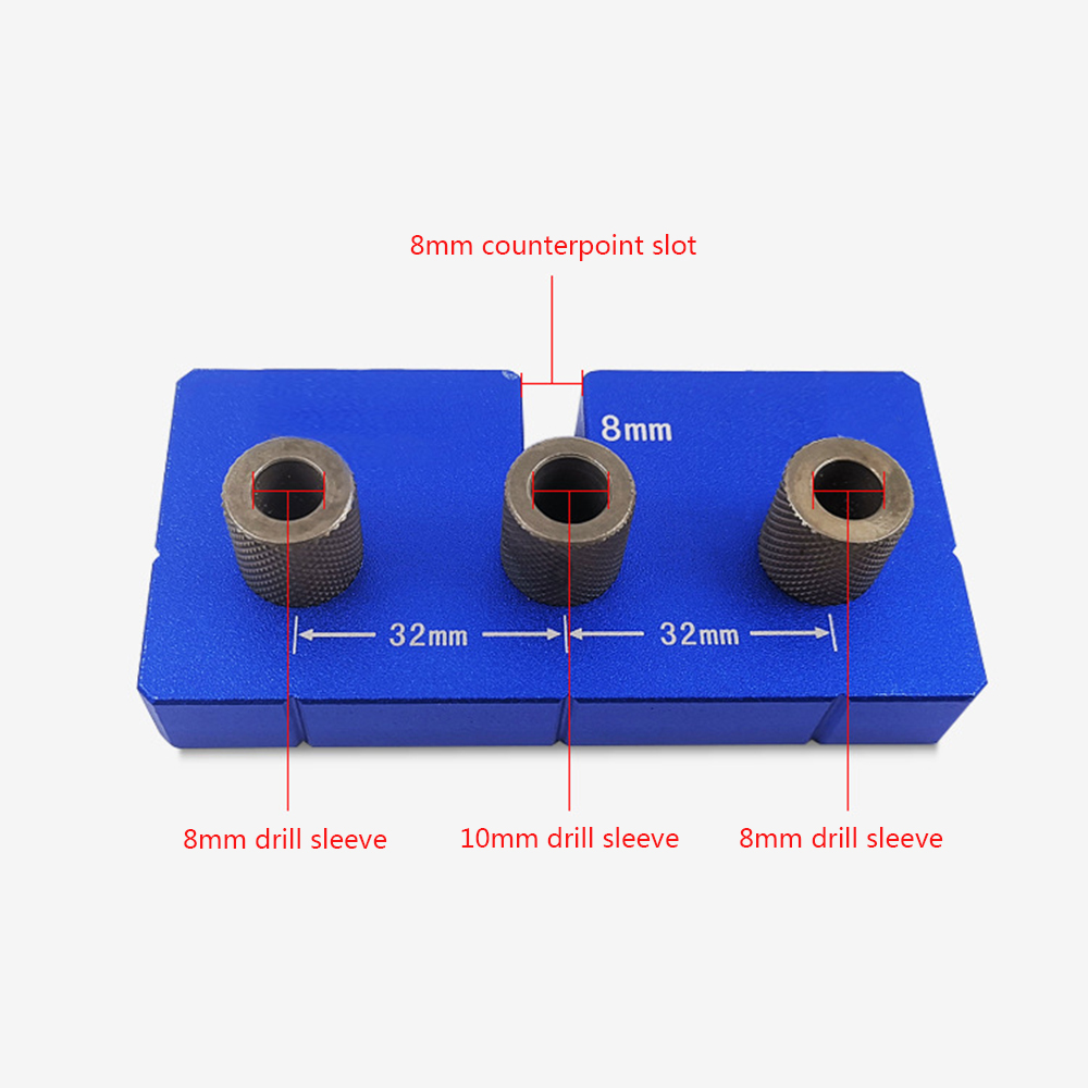 X150-3-in-1-Adjustable-Doweling-Jig-Hole-Drilling-Guide-Locator-Woodworking-Pocket-Fixture-Wood-Plat-1741022-3