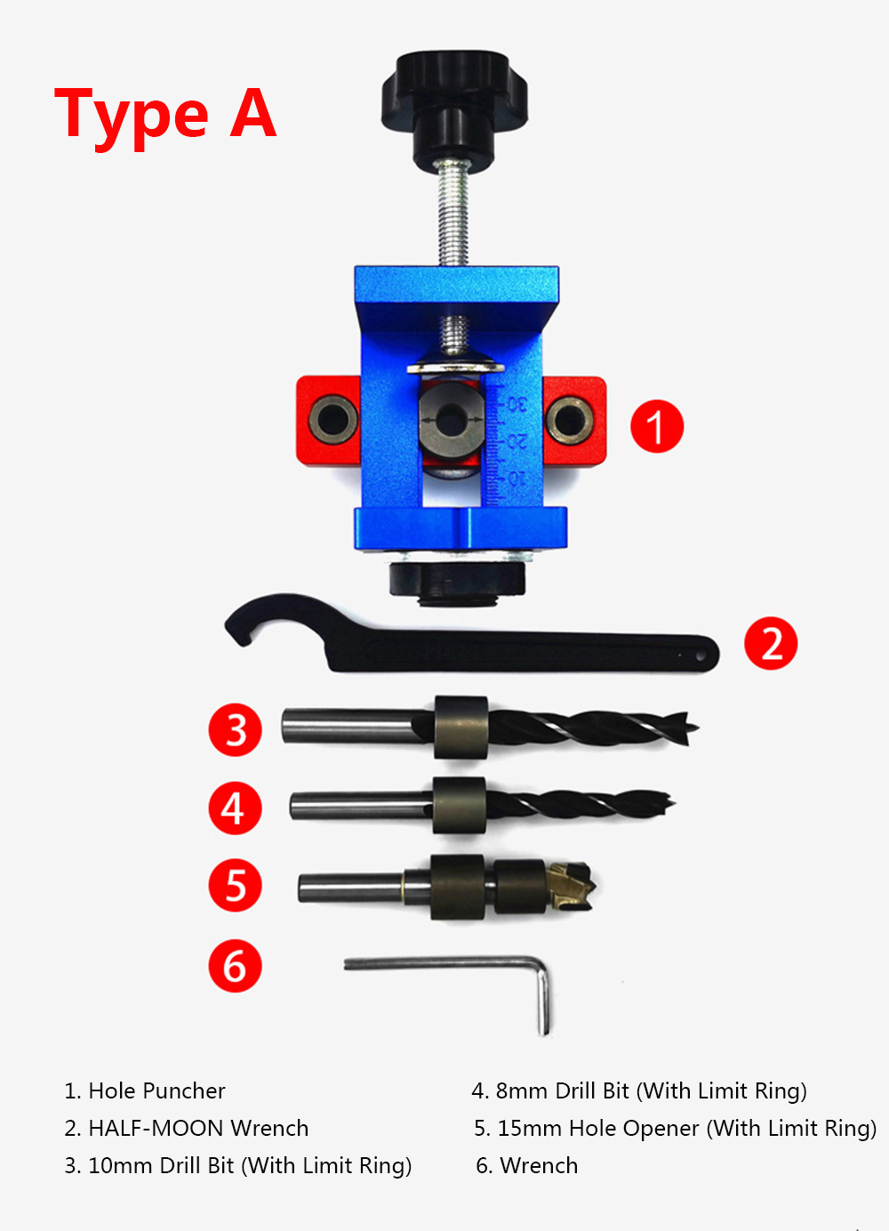 X150-3-in-1-Adjustable-Doweling-Jig-Hole-Drilling-Guide-Locator-Woodworking-Pocket-Fixture-Wood-Plat-1741022-7