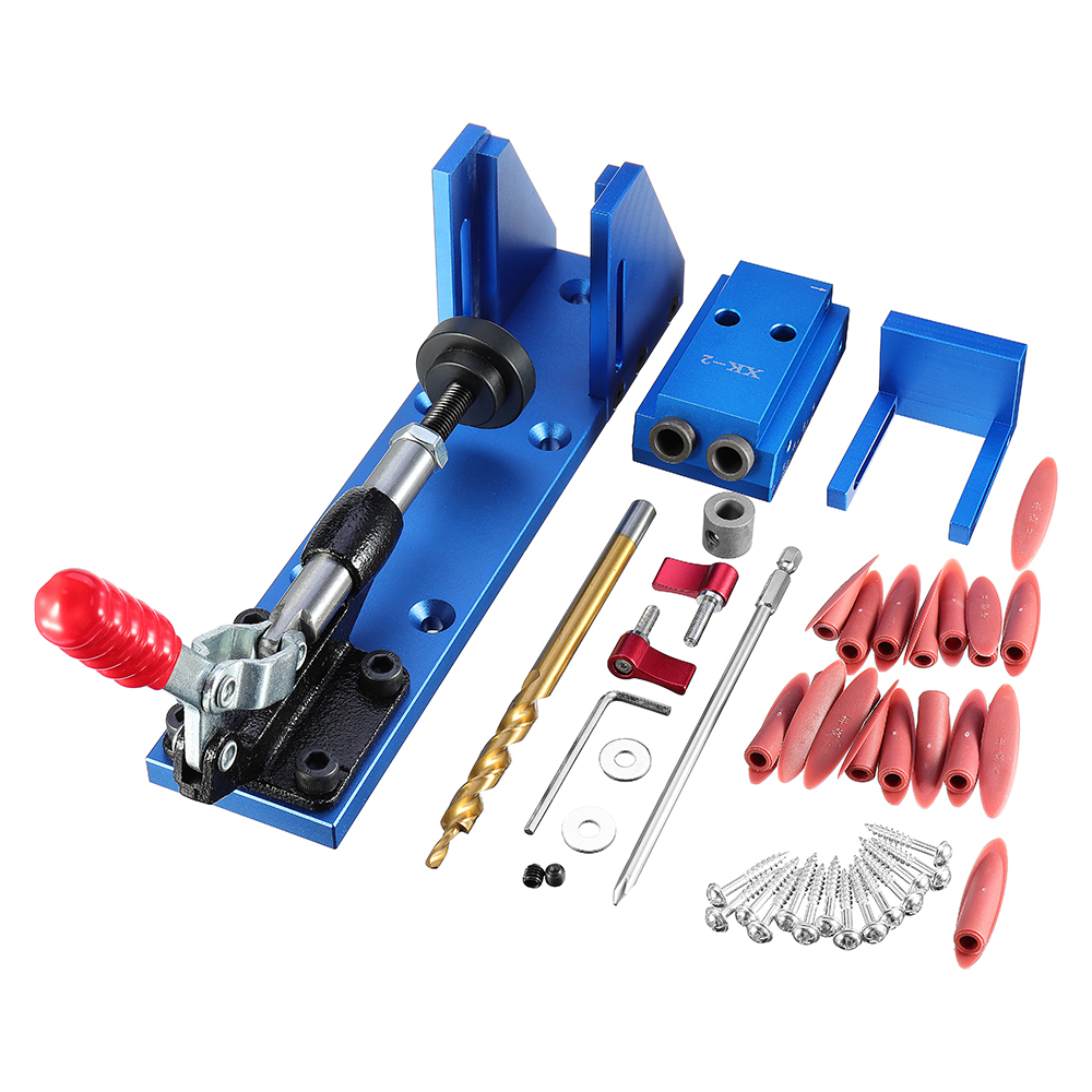 XK-2-Aluminum-Alloy-Pocket-Hole-Jig-System-Woodworking-Drill-Guide-with-Toggle-Clamp-95mm-Step-Drill-988614-1