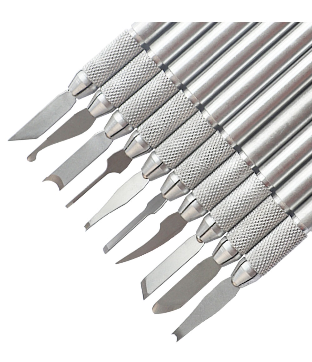 10pcs-Professional-Carving-Chisel-Knife-Hand-Tool-Set-Dental-Lab-Stainless-Steel-Wax-Carving-Tool-1815032-1