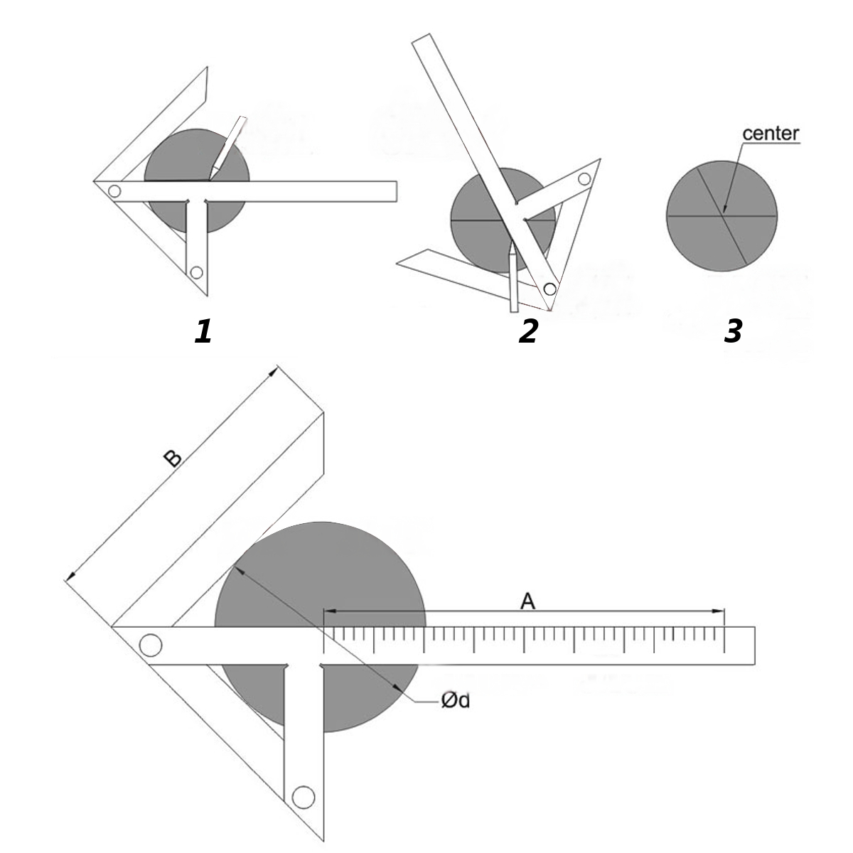 200x150mm-Metric-Centering-Square-Guaging-Marker-Center-Gauge-Round-Bar-Marking-Finder-1302747-3