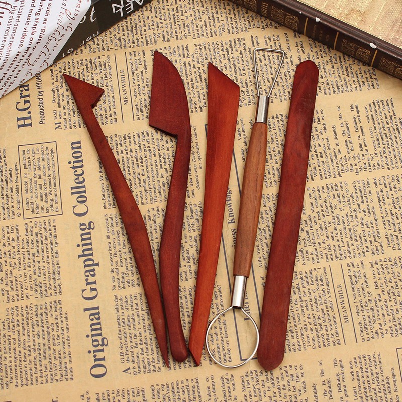 5-pcs-Pottery-Clay-Wax-Ceramics-Modeling-Sculpture-wood-carving-Tools-Set-1050739-1