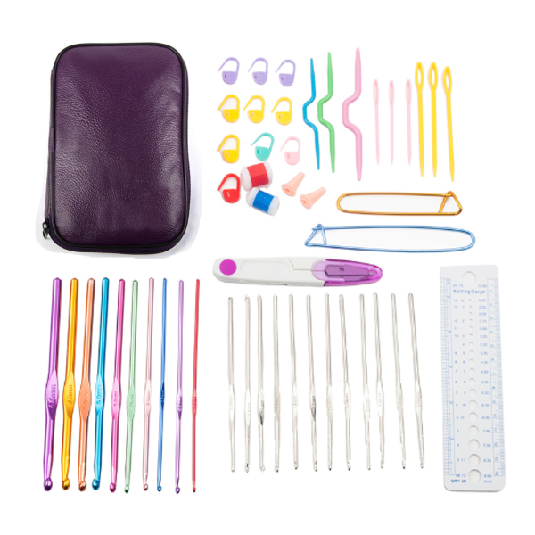 50pcs-Aluminum-Crochet-Hooks-Kit-Weave-Yarn-Knitting-Needles-Sewing-Tools-Case-1138132-3