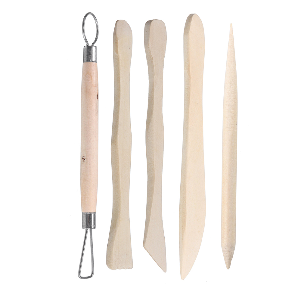 5PCS-Wooden-Handle-Pottery-Ceramics-DIY-Tools-Set-Wood-Handle-Wax-Pottery-Clay-Sculpture-Carving-Too-1596533-1