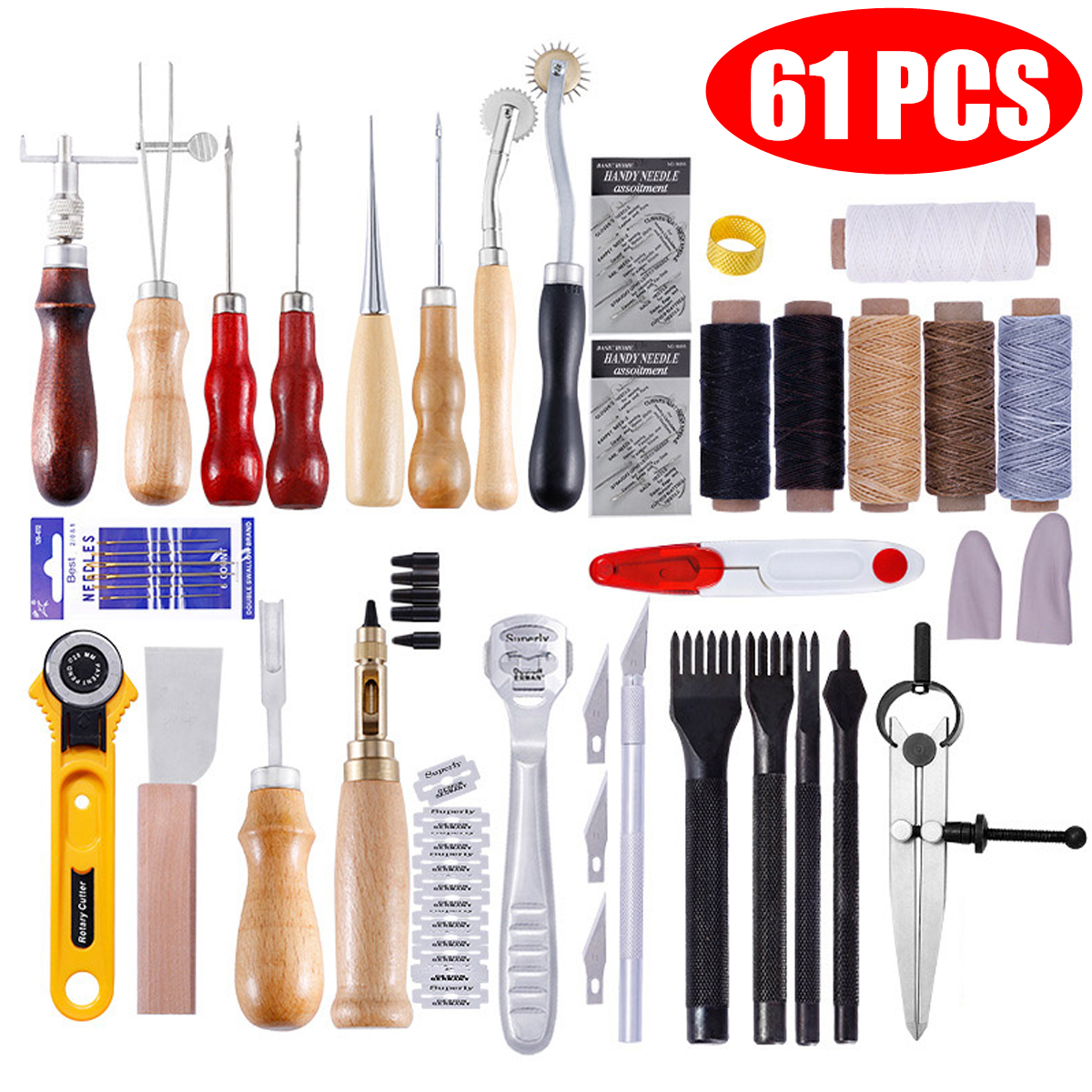 61Pcs-Leather-Craft-Tool-Kit-Hand-Sewing-Stitching-Punch-Carving-Saddle-Edger-1570180-2