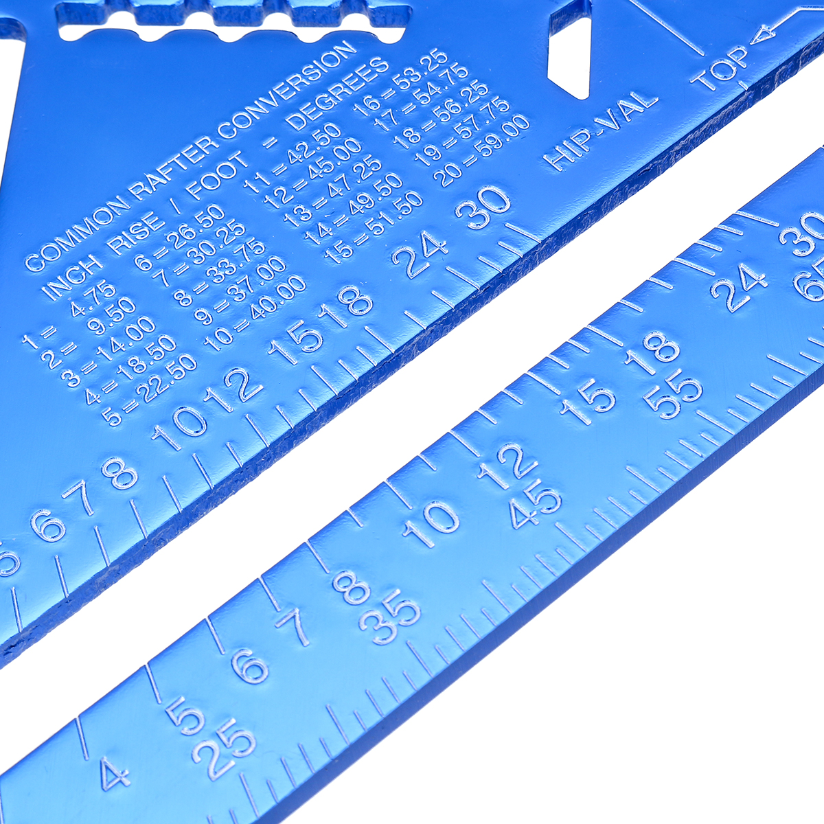 712quot-MetricImperia-Aluminum-Alloy-Triangle-Angle-Protractor-Ruler-Woodworking-Tool-1771422-11
