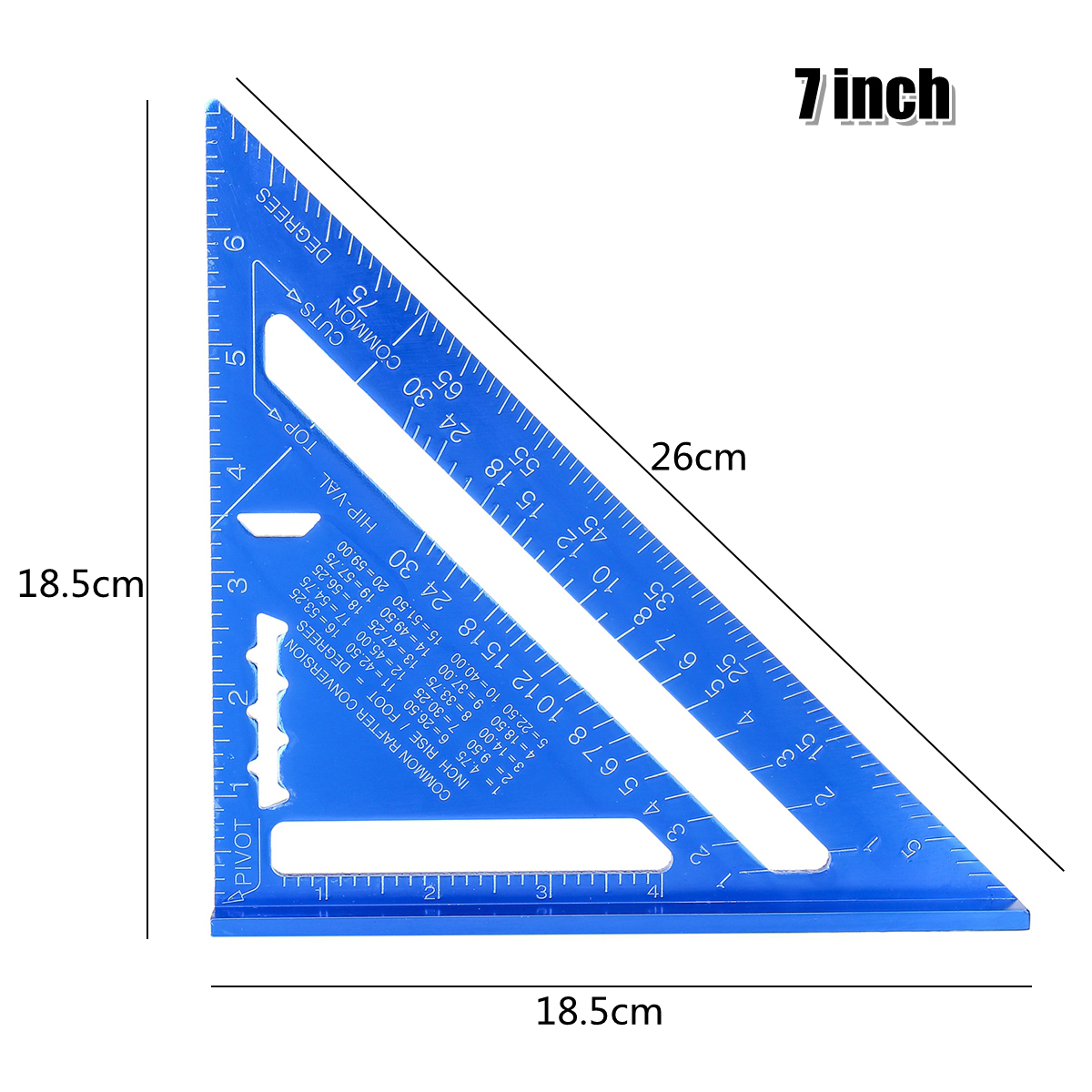 712quot-MetricImperia-Aluminum-Alloy-Triangle-Angle-Protractor-Ruler-Woodworking-Tool-1771422-3