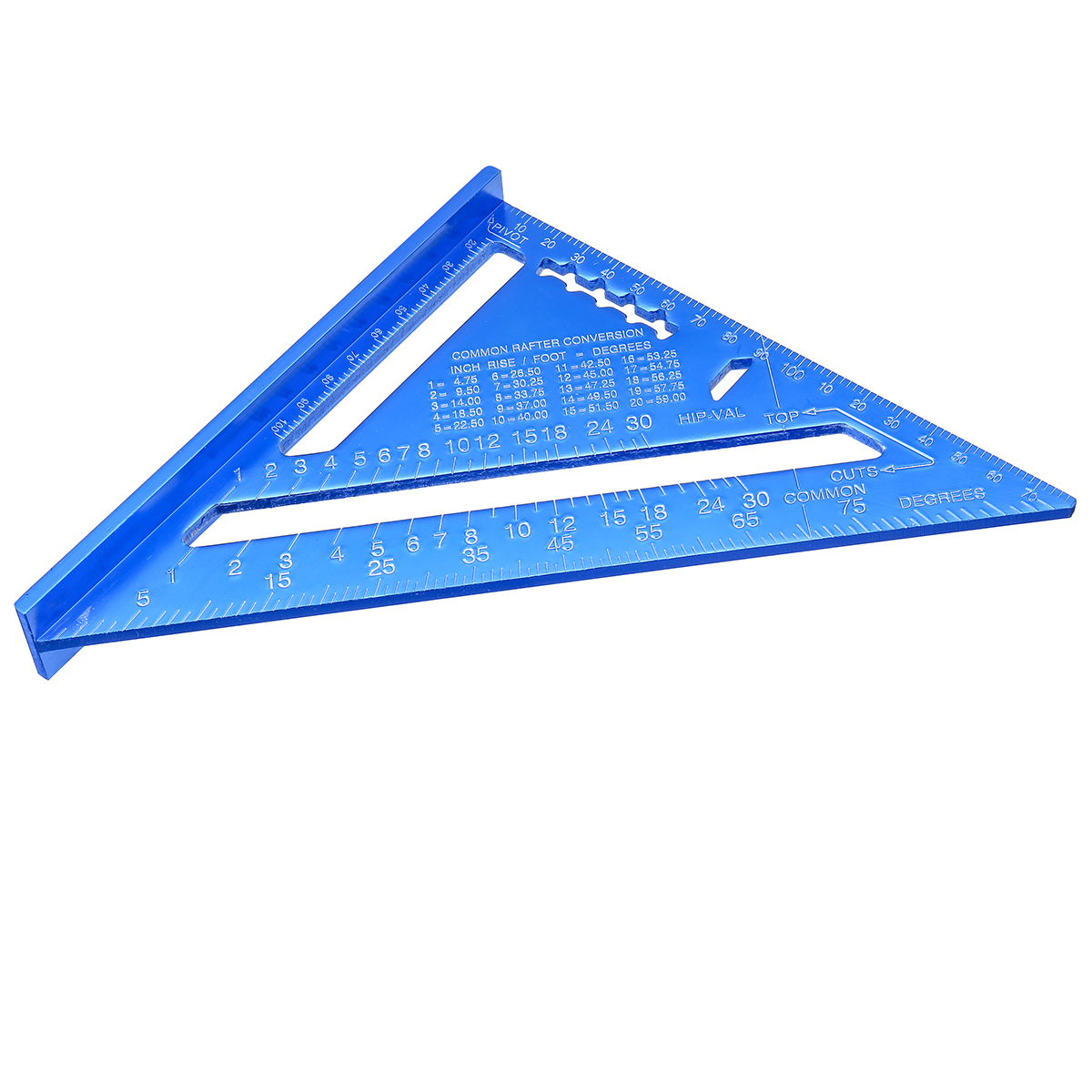 712quot-MetricImperia-Aluminum-Alloy-Triangle-Angle-Protractor-Ruler-Woodworking-Tool-1771422-5