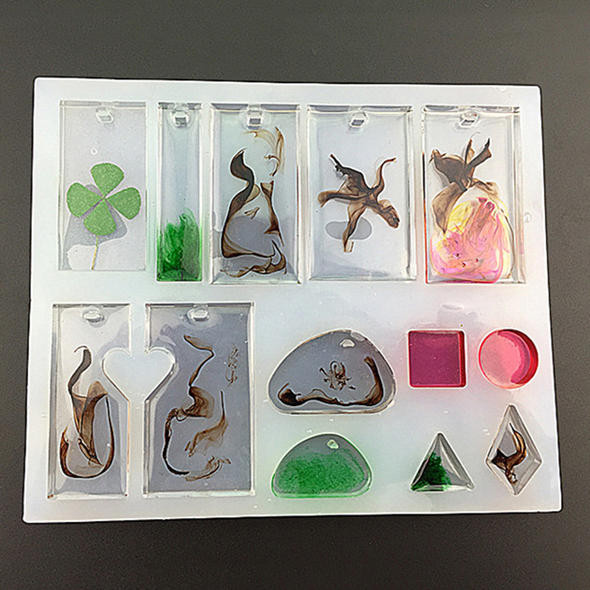 77Pcs-Resin-Casting-Mold-Kit-Silicone-Mold-Making-Jewelry-Pendant-Craft-DIY-Set-1394066-7