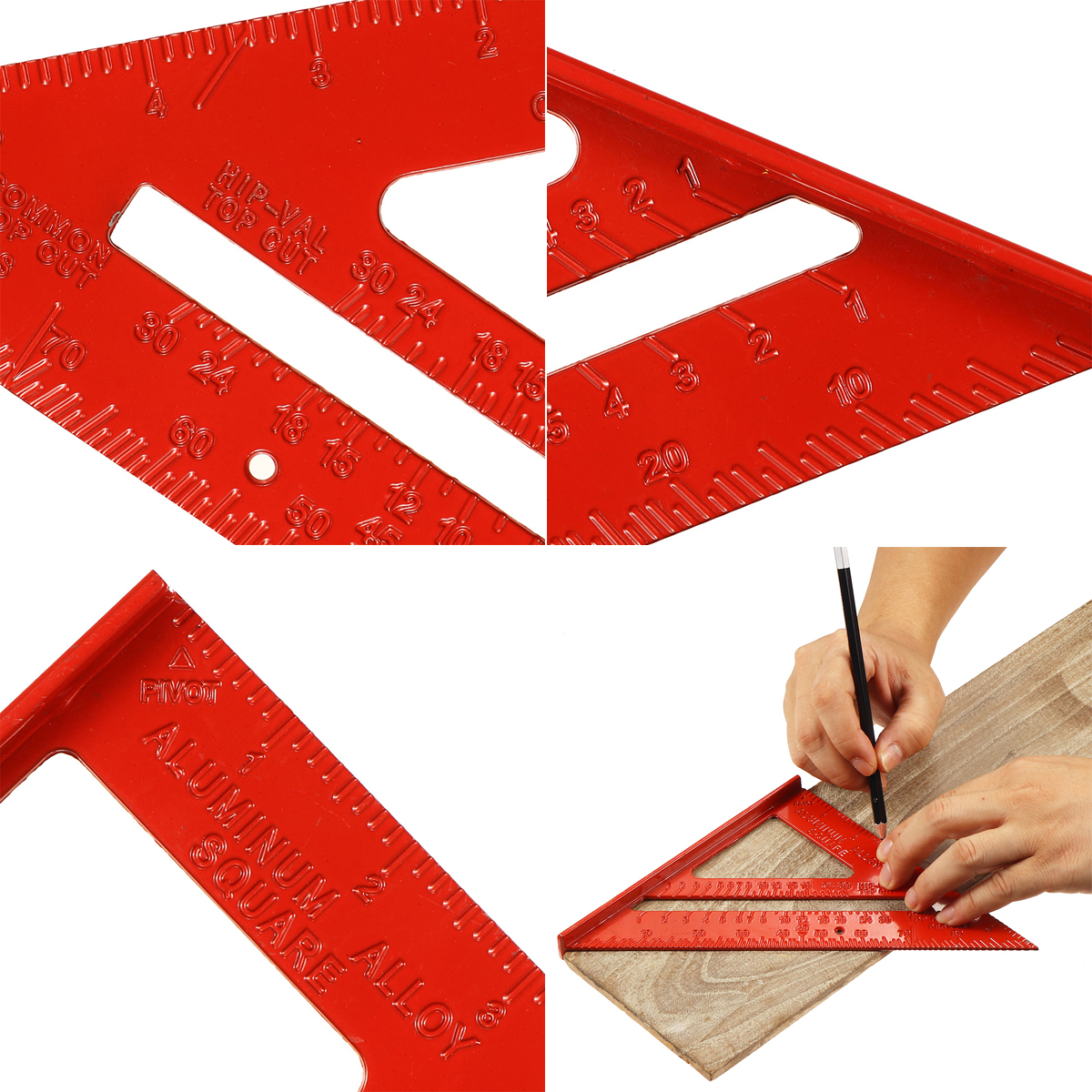 7quot12quot-Die-cast-Aluminum-Triangle-Ruler-Metric-Imperial-Meter-Square-Protractor-Ruler-Tools-1748517-6