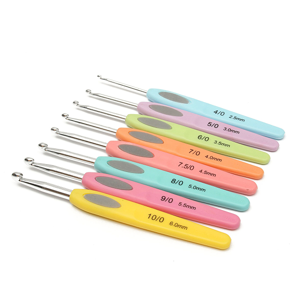 8pcs-Colorful-Soft-Plastic-Handle-Aluminum-Crochet-Hooks-Knitting-Needles-Set-1148052-3