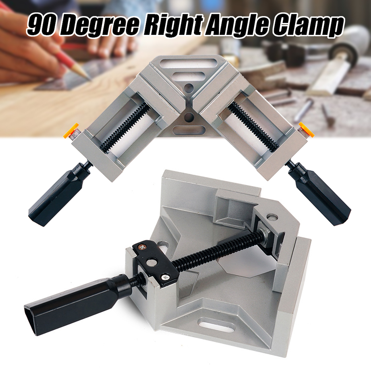 90deg-Right-Angle-Aluminum-Alloy-Woodworking-Clamp-with-SingleDouble-Handle-Vice-Holder-Tools-1567759-1