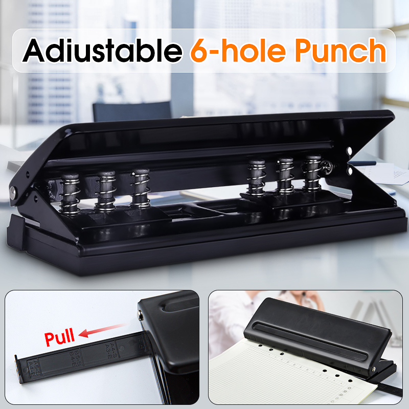 Adjustable-6-Holes-Punch-Loose-leaf-Diaries-Organizers-Paper-Punch-Staplers-1264919-1