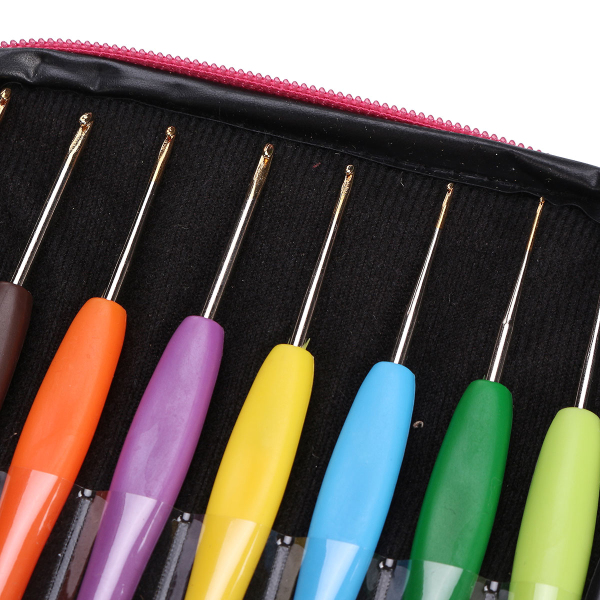 Aluminium-Crochet-Hooks-Yarn-Plastic-Handle-Knitting-Needles-Set-Weave-Kit-1144808-4