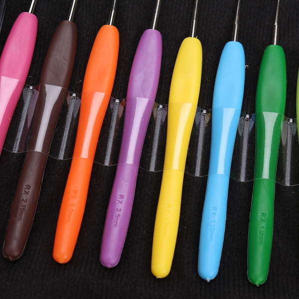 Aluminium-Crochet-Hooks-Yarn-Plastic-Handle-Knitting-Needles-Set-Weave-Kit-1144808-5