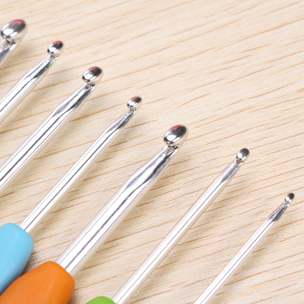 Aluminium-Crochet-Hooks-Yarn-Plastic-Handle-Knitting-Needles-Set-Weave-Kit-1144808-6