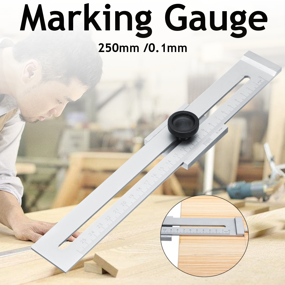 Carbon-Steel-01mm-Precision-Parallel-Ruler-Marker-Marking-Gauge-Line-Ruler-250mm-1332229-1