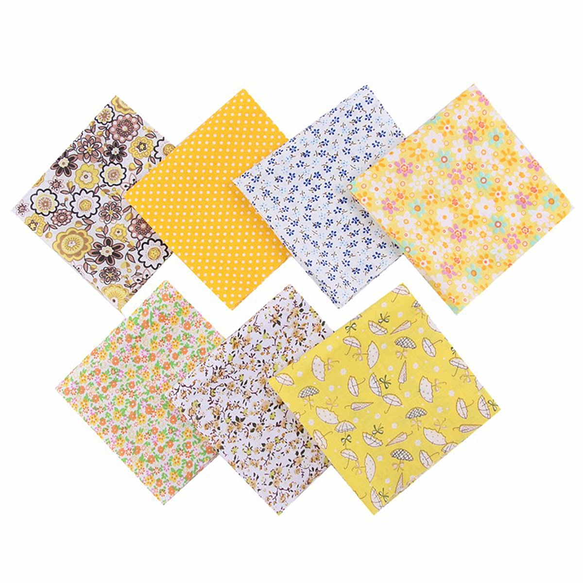 DIY-7PCS-Quilting-Bundle-Patchwork-Cotton-Fabric-Handmade-Sewing-Crafts-Floral-1691620-2