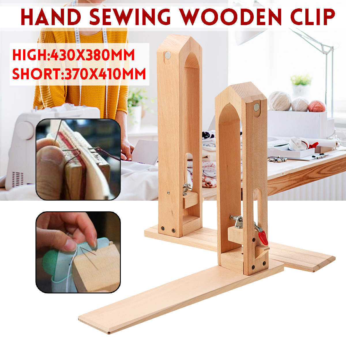 Leather-Craft-Sew-Wooden-Clip-Stitching-Hand-Adjustable-Clamp-DIY-Essential-Tool-1715170-1