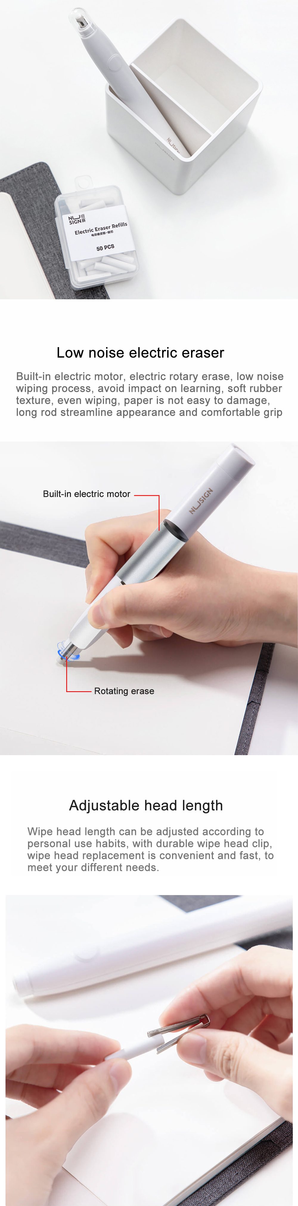 NUSIGN-Smart-Fashion-Electric-Stationery-Set-NSYP002-White-Electric-Pencil-Sharpener--Desktop-Cleane-1540146-4