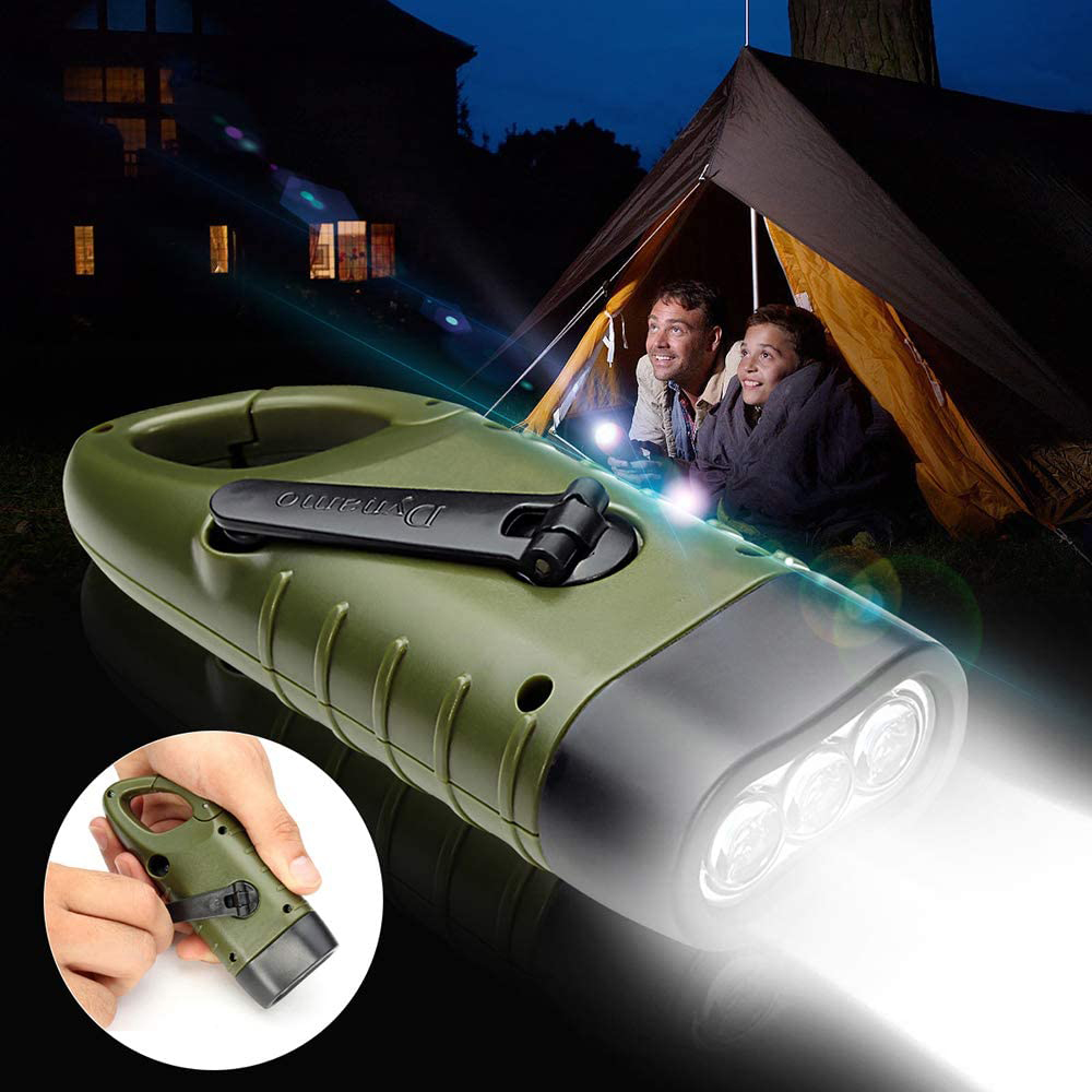 2-PCS-Army-Green-Portable-LED-Flashlight-Hand-Crank-Dynamo-Torch-Professional-Solar-Power-Tent-Light-1935483-8