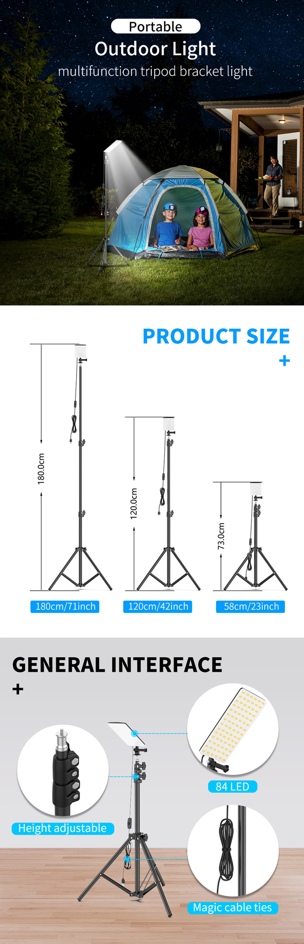 84LEDs-1680LM-18m-Height-Adjustable-LED-Camping-Light-with-Tripod-6500-7000K-Brightness-Stand-Lanter-1756878-4