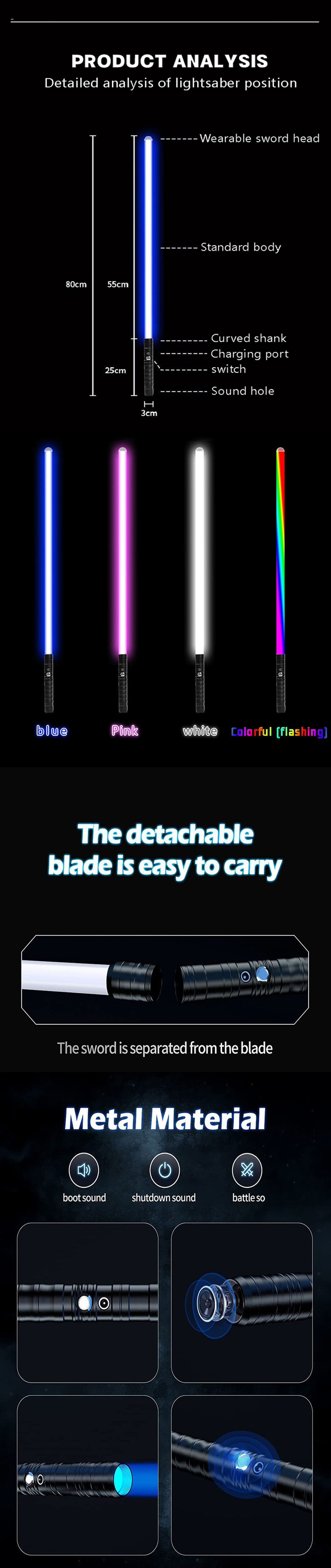 Bikight-Lightsaber-RGB-7-Colors-2-in-1-LED-Light-USB-Rechargeable-Metal-Handle-Dueling-Sound-Light-S-1917772-2