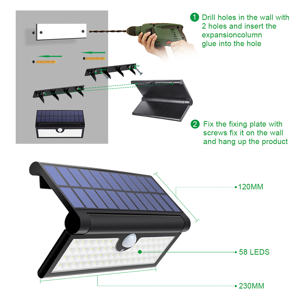 GLIME-3W-58x-LED-Light-Control--Human-Induction-Function-Folding-Solar-Wall-Work-Light-1300700-10