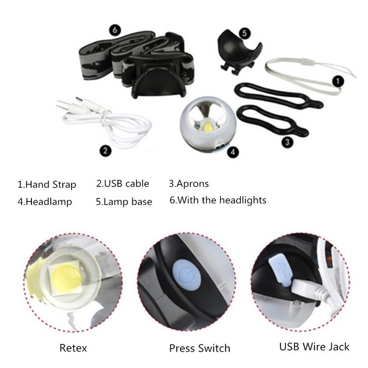 Multi-function-Brightness-Long-life-Rechargeable-Portable-Outdoor-Bikelight-Lightweight-Headlamp-1215850-6