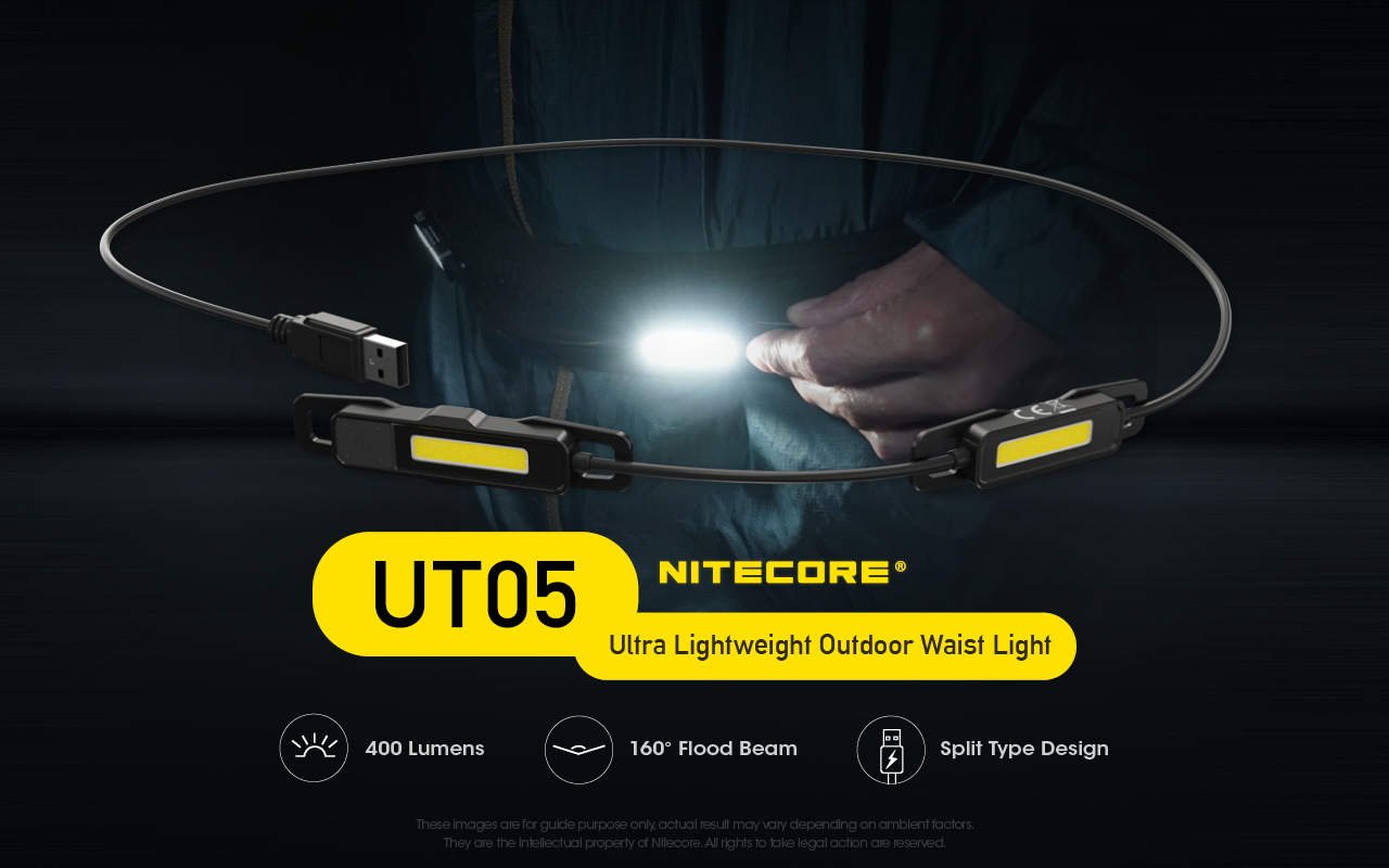 NITECORE-UT05-400-Lumens-Waist-Light-160deg-Flood-Split-Power-Supply-Lightweight-Trail-Running-Lamp--1956056-1
