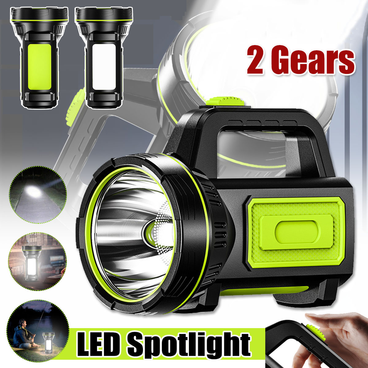 Super-Bright-LED-Spotlight-2-Modes-USB-Rechargeable-Searchlight-Flashlight-Work-Light-Waterproof-Cam-1880414-1