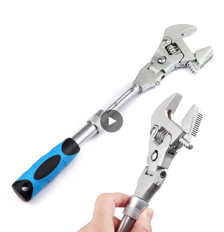 10-inch-Retractable-Folding-Adjustable-Wrench-Shaking-His-Head-Ratchet-Hydropower-Sanitary-Wrench-Ai-1898304-2