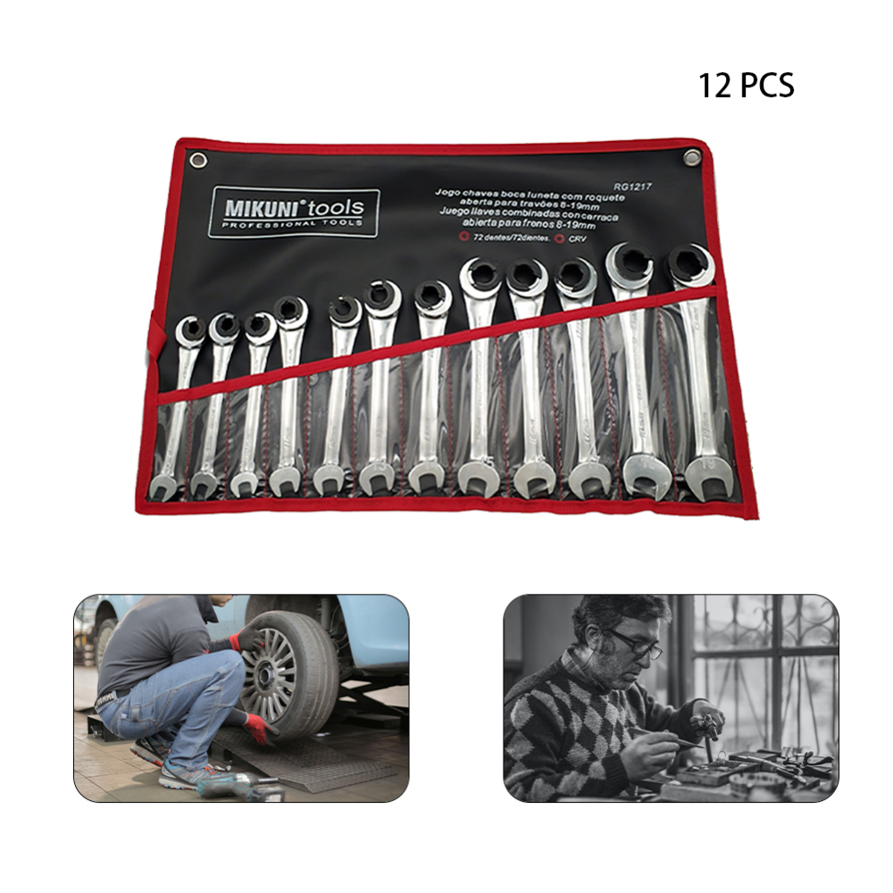12PCS-8-19mm-Fix-Tubing-Wrench-Set-Ratchet-with-Flex-Movable-Head-Universal-Spanner-Tool-Set-1878020-2