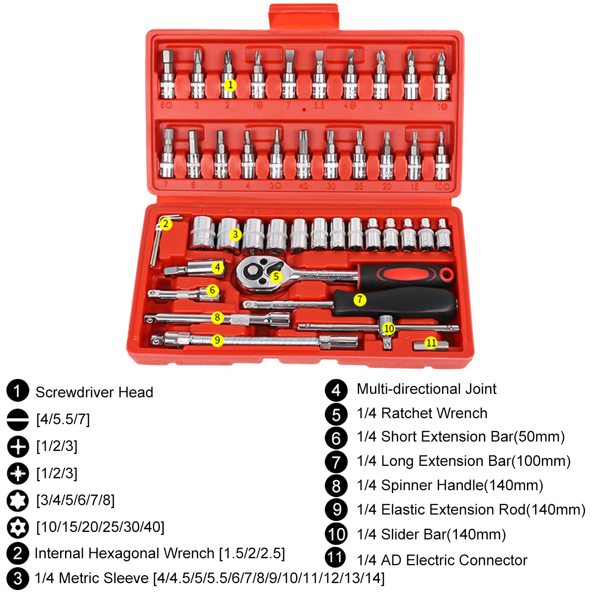 46Pcs-Car-Motorcycle-Repair-Tool-Deep-Socket-Ratchet-Wrench-Screwdriver-Head-Set-Tools-1734943-7