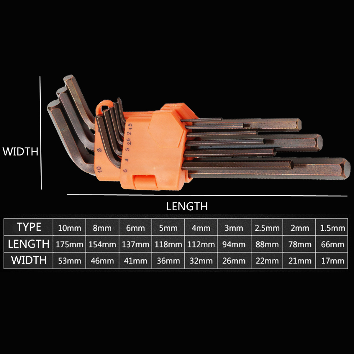 9Pcs-Hex-Key-Allen-Tools-Wrench-Set-Extra-long-Arm-AllenTorque-Sae-Memtric-Torx-Spanner-1451581-9