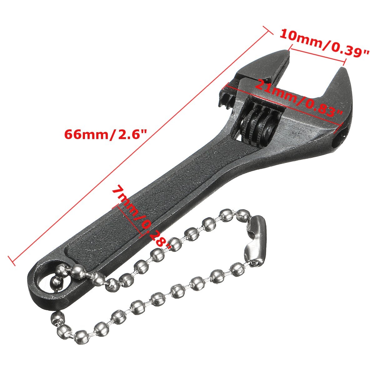 DANIU-66mm-26inch-Mini-Metal-Adjustable-Wrench-Spanner-Hand-Tool-0-10mm-Jaw-Wrench-Black-1199883-1
