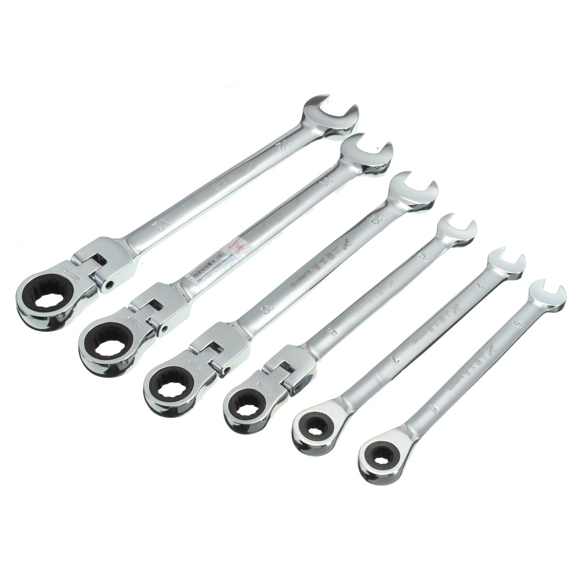 DANIU-Flexible-Pivoting-Head-Ratchet-Combination-Spanner-Wrench-Garage-Metric-Tool-6mm-7mm-8mm-10mm--1191093-9