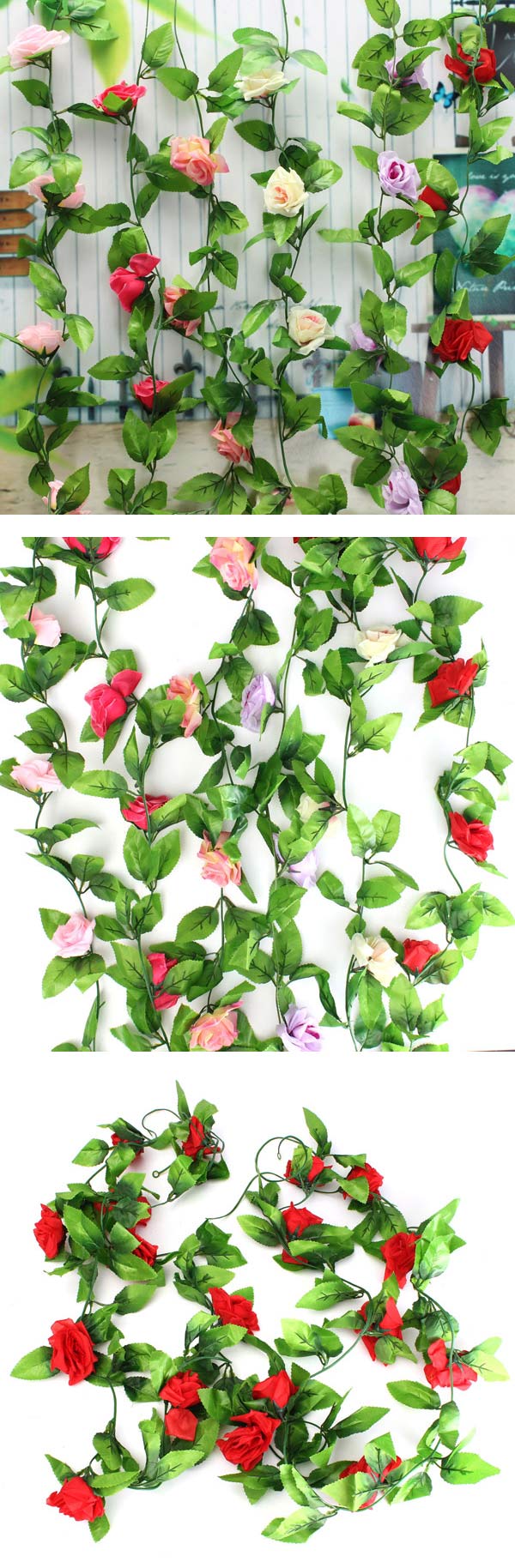2pcs-Artificial-Plastic-Rose-Flower-Vines-Garland-Home-Garden-Decoration-997281-3