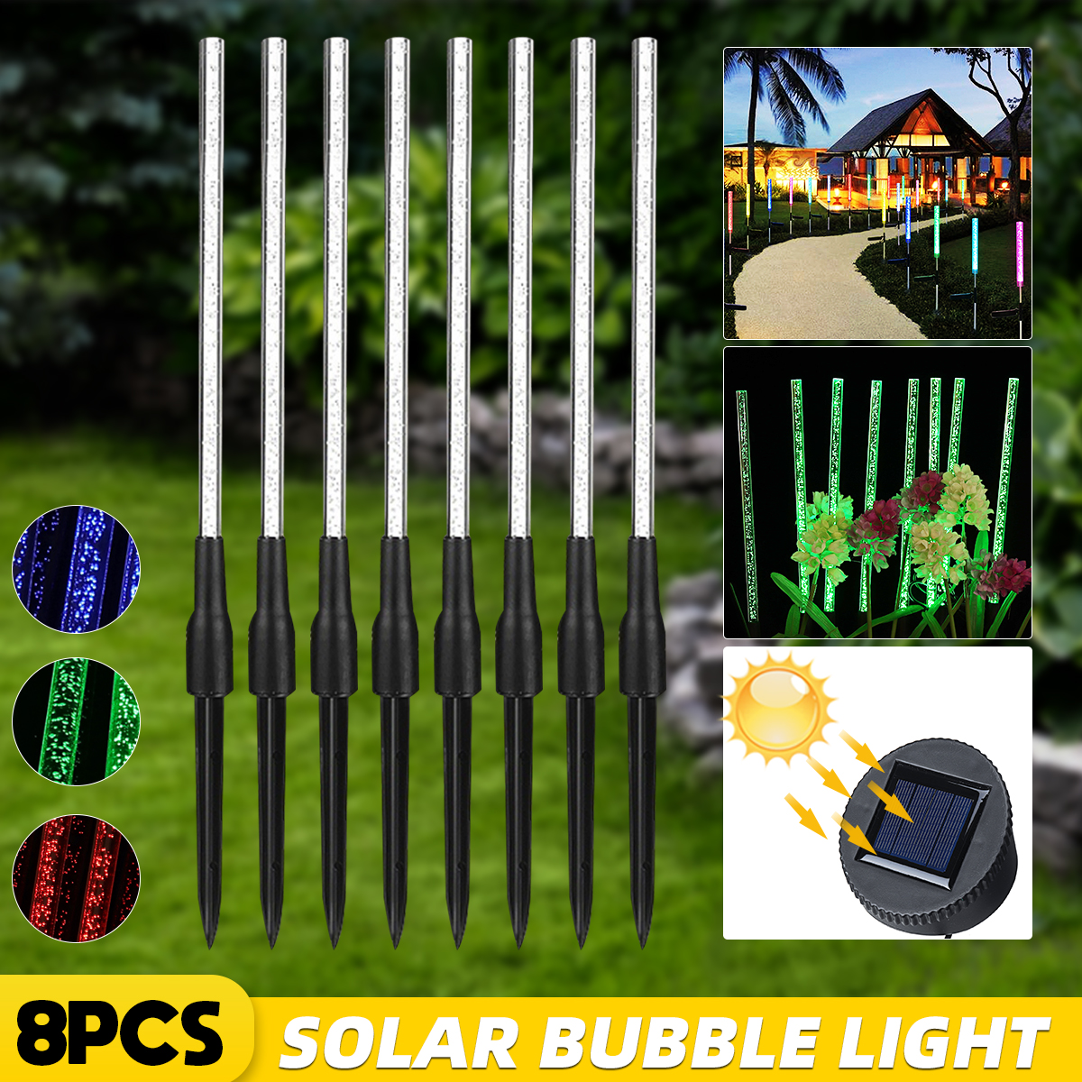 8pcs-Solar-Light-LED-Bubble-Tubes-Outdoor-Path-Garden-Lights-Plastic-Rechargeable-1670600-1