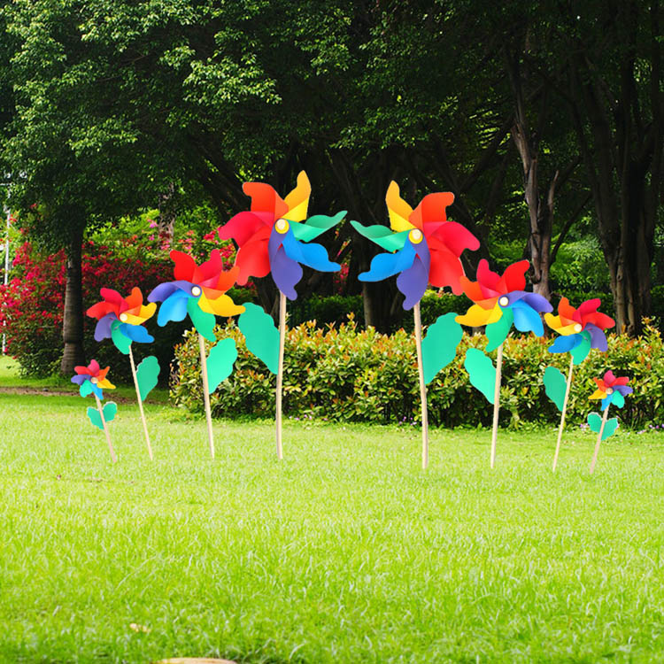 Colorful-PVC-Wooden-Windmill-Home-Garden-Party-Wedding-Decoration-Kid-Toy-1036024-3