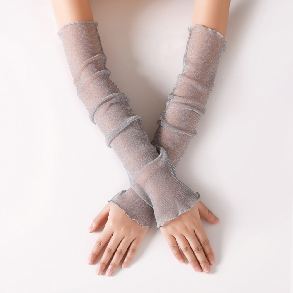 1-Pair-Arm-Compression-Sleeve-Anti-UV-Ice-Silk-Lace-Sleeve-Sunscreen-Half-finger-Long-Gloves-Sleeve--1517838-2