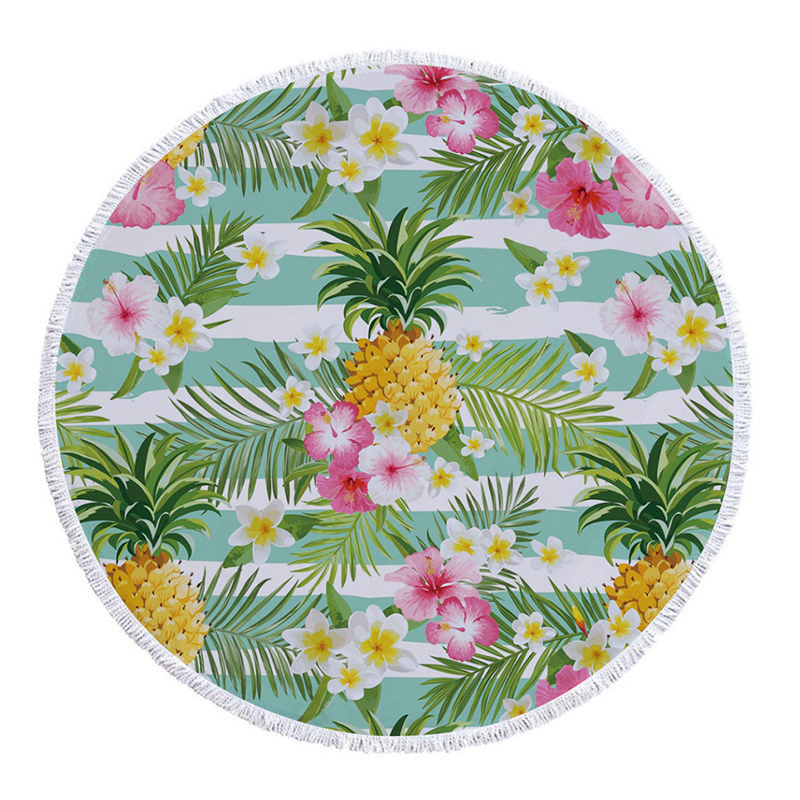 150x150CM-Soft-Fabric-Round-Beach-Pool-Towel-Tassel-Blanket-Yoga-Mats-Gym-Towel-1633980-4