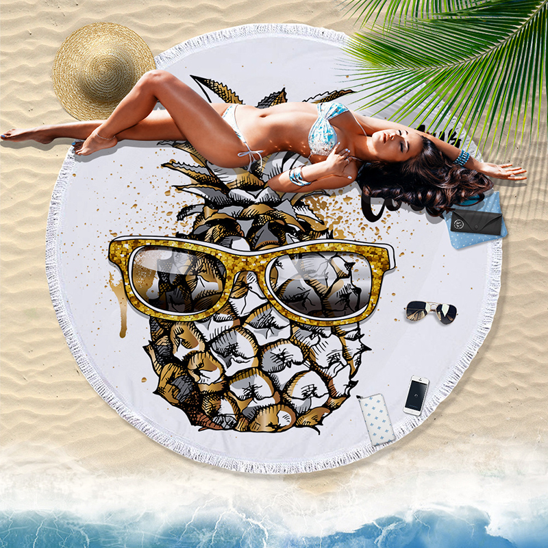 150x150CM-Soft-Fabric-Round-Beach-Pool-Towel-Tassel-Blanket-Yoga-Mats-Gym-Towel-1633980-8