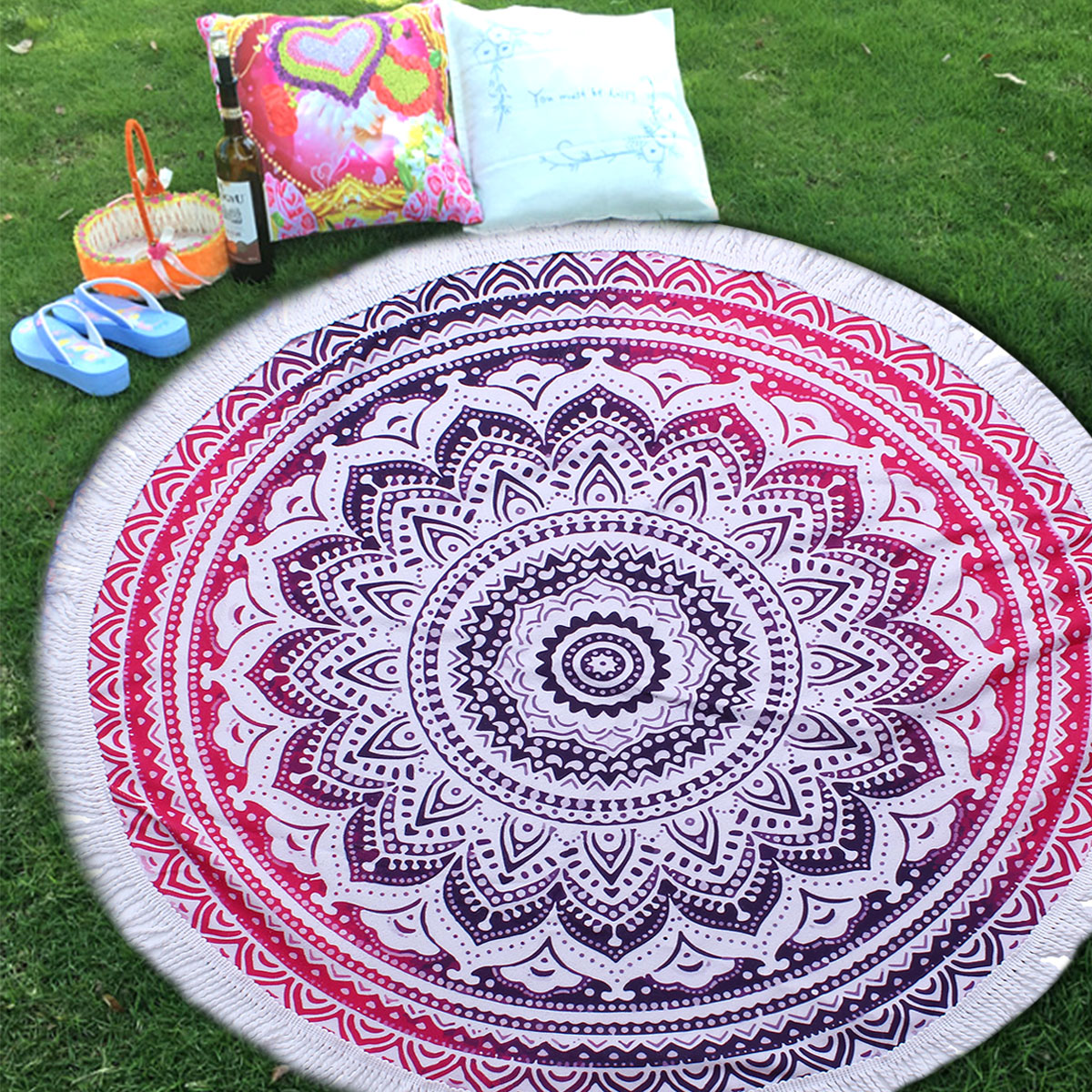 1M15M-Round-Beach-Towel-Tassel-Tapestry-Yoga-Mats-Blankets-Home-Fitness-Decoration-Accessories-1678169-3