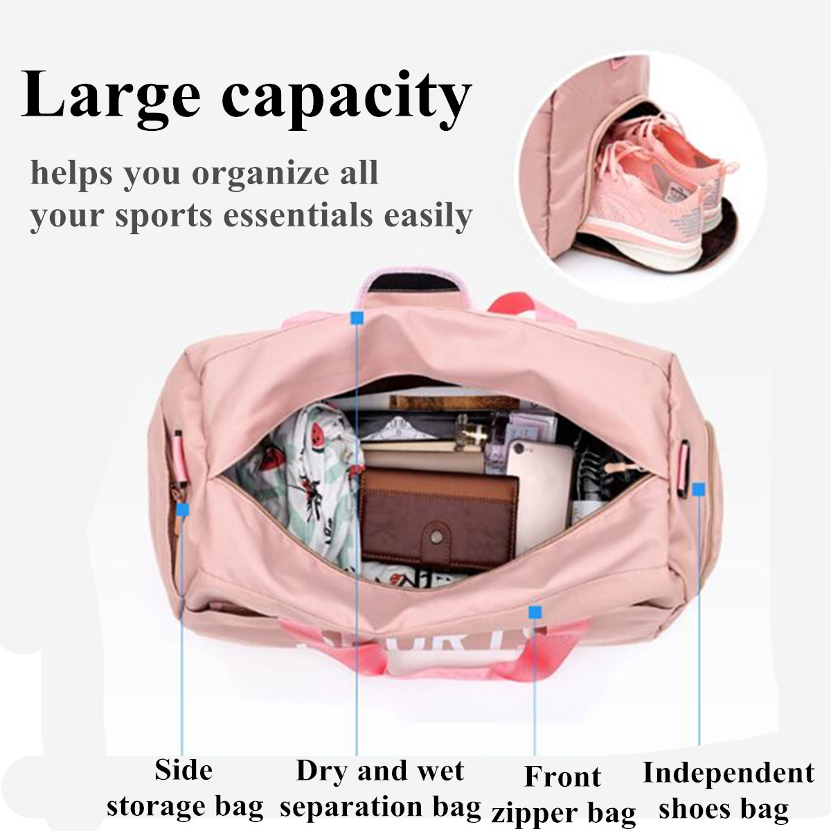 3PCS-Waterproof-Oxford-Cloth-Shoulder-Bag-Wet-dry-Seperation-Shoes-Bag-Fitness-Yoga-Handbag-Travel-L-1609500-2