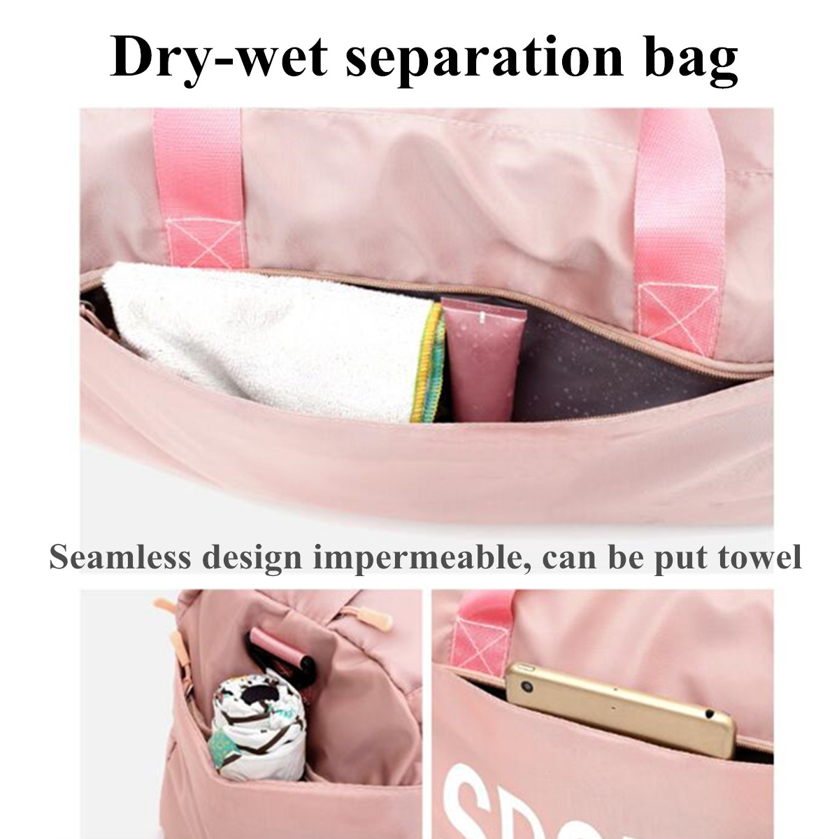 3PCS-Waterproof-Oxford-Cloth-Shoulder-Bag-Wet-dry-Seperation-Shoes-Bag-Fitness-Yoga-Handbag-Travel-L-1609500-3