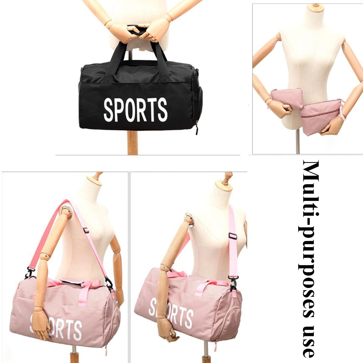 3PCS-Waterproof-Oxford-Cloth-Shoulder-Bag-Wet-dry-Seperation-Shoes-Bag-Fitness-Yoga-Handbag-Travel-L-1609500-9